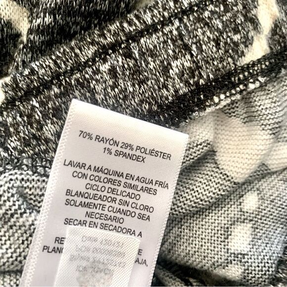 DKNY Black & White Abstract Print Cropped Lounge Pants Size Small - Picture 5 of 6